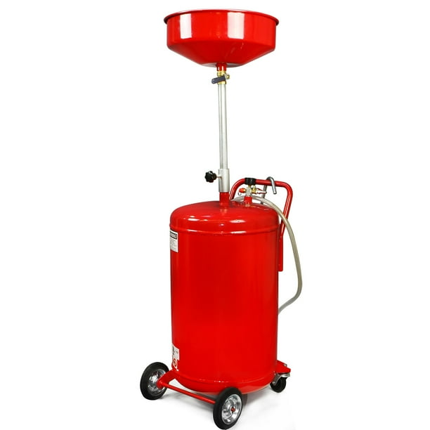 Red XtremepowerUS 20 Gallon Portable Waste Oil Drain Tank Air Operated Drainage Adjustable Funnel Height with Wheel Red XtremepowerUS 20 Gallon Portable Waste Oil Drain Tank Air Operated Drainage Adjustable Funnel Height with Wheel